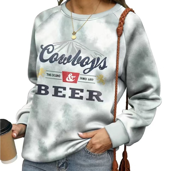 Cowboys & beer sweatshirt - Picture 1 of 3